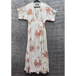 Reformation‎ Winslow Floral Wrap Maxi Dress Pergola White Womens Size S
